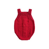 New NZ wool baby red romper