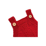 New NZ wool baby red romper