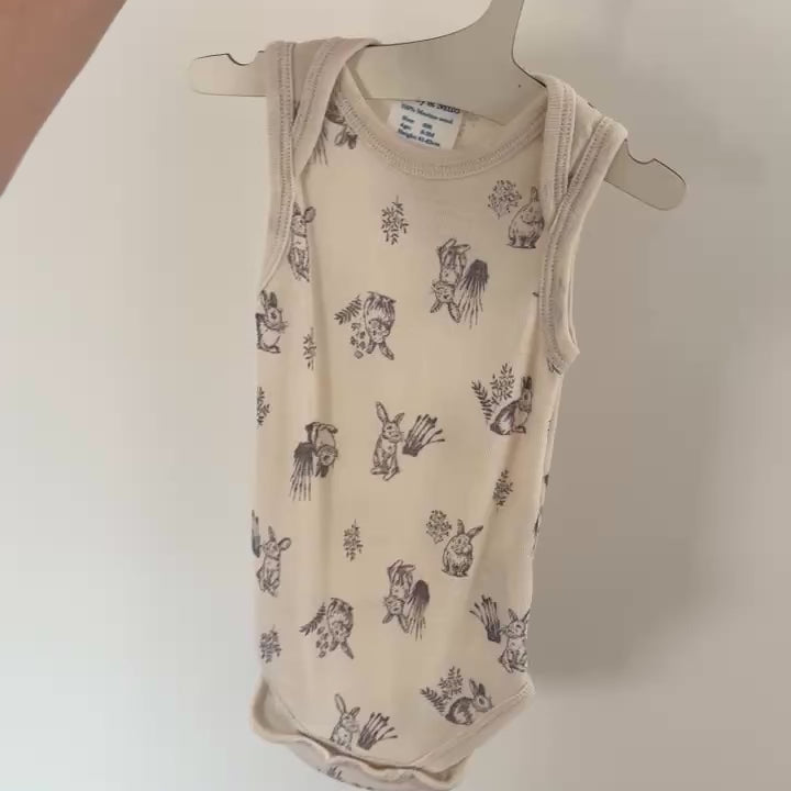 Milly & Milo sleeveless merino bodysuit  | Vili Bear Auckland NZ