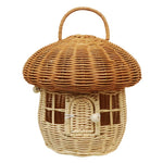 Rattan handwoven mushroom basket  | Vili Bear Auckland NZ