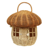 Rattan handwoven mushroom basket  | Vili Bear Auckland NZ